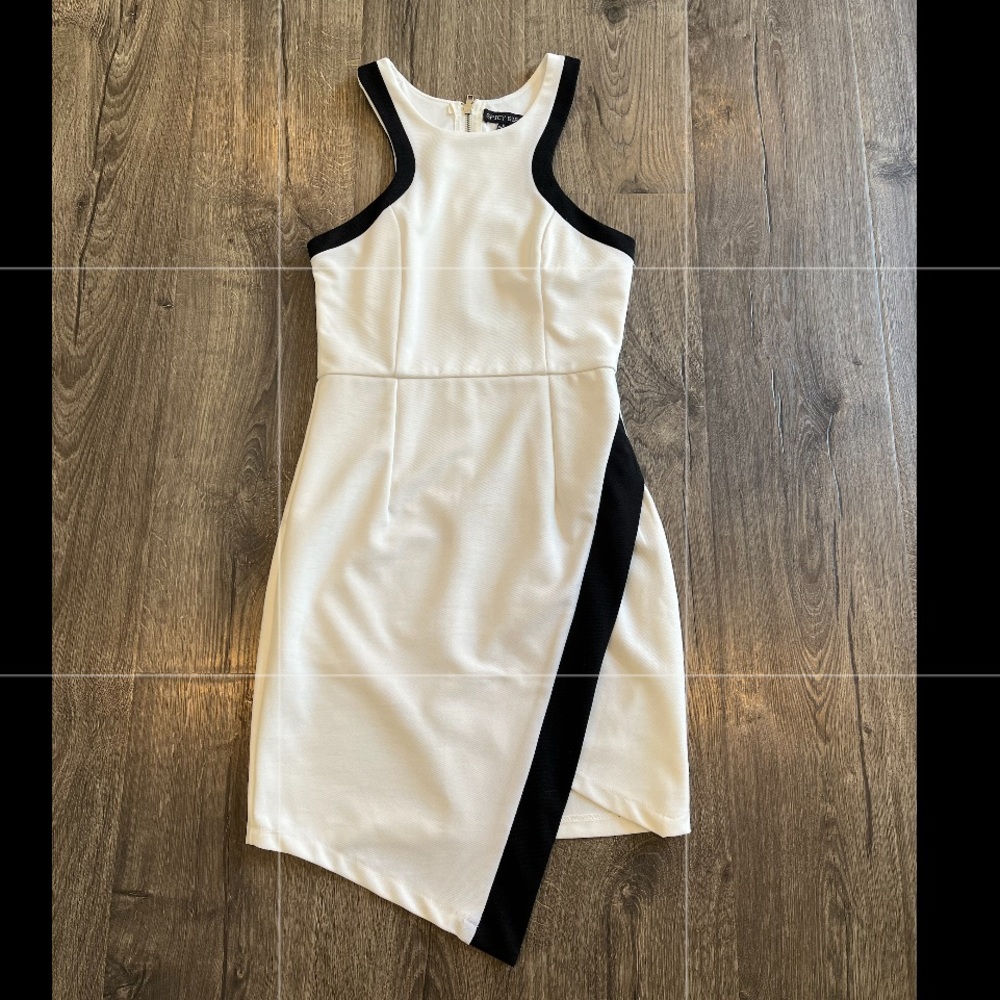 Faux Wrap Mini Dress